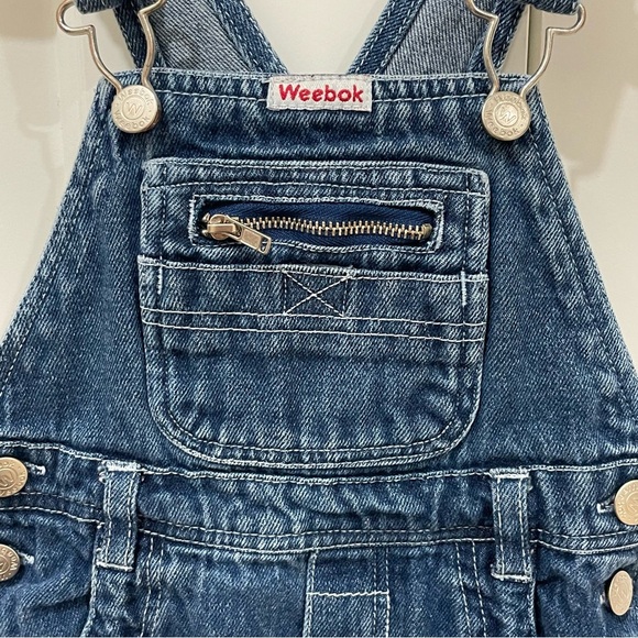 EUC Vintage Weebok 12 Month Denim Short Overalls. Y2K. Yacht. - Picture 3 of 10